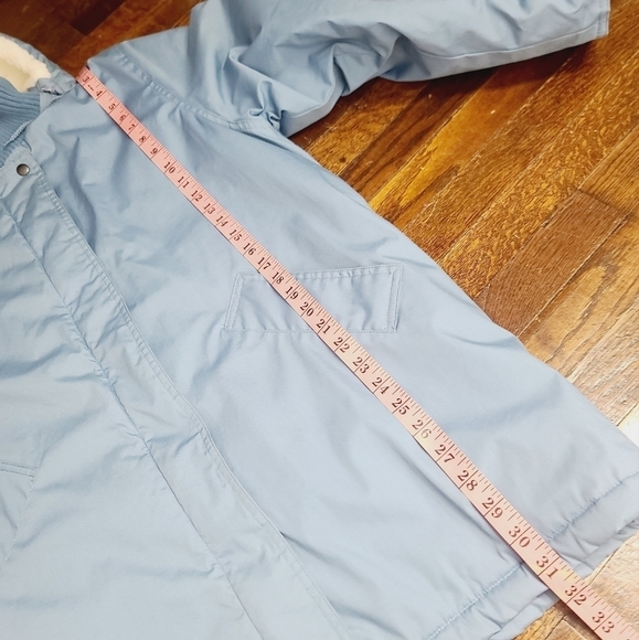 Vintage 80s Blue Sherpa Lined Winter Jacket Windsor Bay 1X Plus - Picture 8 of 15